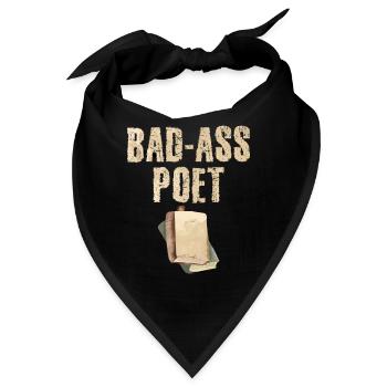 Bad-Ass Poeten Poesie und Gedichte Poet - Bandana - Schwarz - Vorne