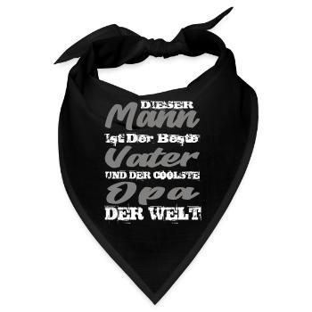 Vater Und Opa - Bandana - Schwarz - Vorne