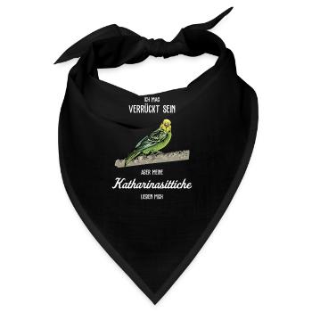 Katharinasittich I Sittich ZiervogelMotiv für - Bandana - Schwarz - Vorne