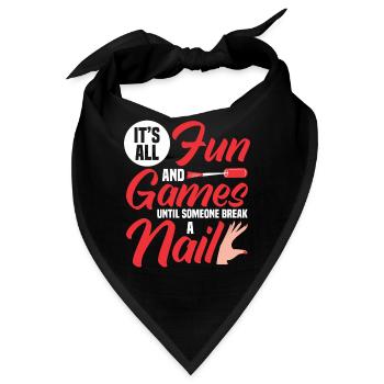 Nagellack Nageldesign Manicure Nagelstudio Nägel - Bandana - Schwarz - Vorne