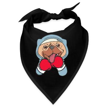 Hundeboxer Kampfsportler Sparring Combat Sports - Bandana - Schwarz - Vorne