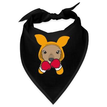 Känguru Boxer Kampfsportler Sparring Sport Boxen - Bandana - Schwarz - Vorne