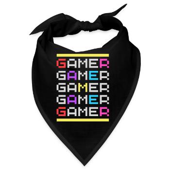 Gamer mal Five mit 80er-Jahre-Vibe - Bandana - Schwarz - Vorne