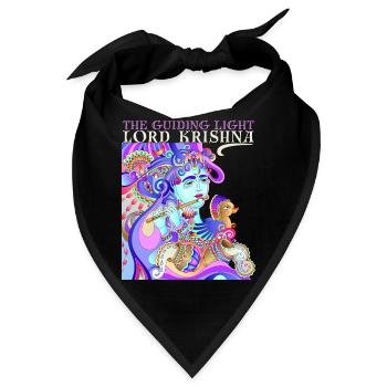 Hinduismus, Lord Krishna Flötenspieler, Indien - Bandana - Schwarz - Vorne
