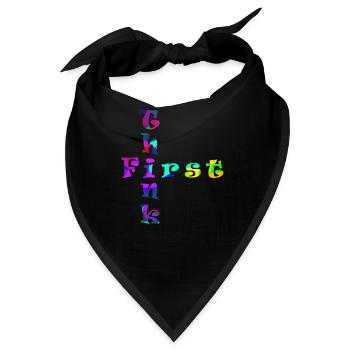 Think First - Bandana - Schwarz - Vorne