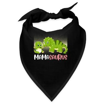 Mamasaurus Muttertag Mama Dinosaurier Mom - Bandana - Schwarz - Vorne