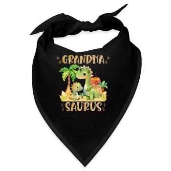 Omasaurus Dinosaurier Grandma Muttertag Granny - Bandana - Schwarz - Vorne