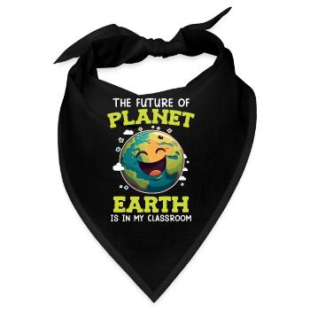 Rette die Erde Umweltliebe Umweltbewusste Kinder - Bandana - Schwarz - Vorne