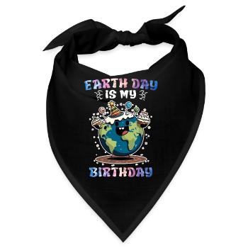 Earth Day ist mein Geburtstag Umweltschutz - Bandana - Schwarz - Vorne