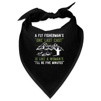 Fliegenfischer-design Für - Bandana - Schwarz - Vorne