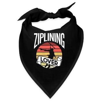 Ziplining Liebhaber Seilrutsche Sport Zipline - Bandana - Schwarz - Vorne