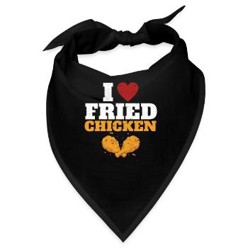 Ich liebe Brathähnchen Lustiges Essen Essen BBQ - Bandana - Schwarz - Vorne