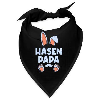 Papa Hase Osterhasen Dad Osterfreunde Daddy - Bandana - Schwarz - Vorne