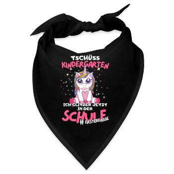 Magisches Einhorn Einschulungsgeschenk für Mädchen - Bandana - Schwarz - Vorne