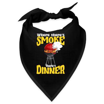 Wo es Rauch gibt, gibt es auch Abendessen BBQ - Bandana - Schwarz - Vorne