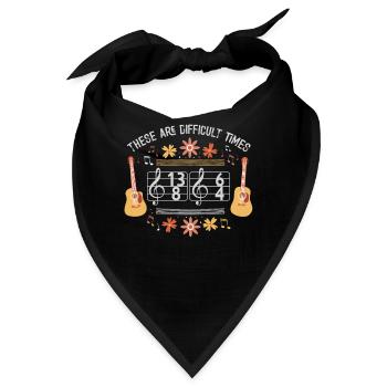 Dies sind schwierige Zeiten lustiges Musik-Wortspiel - Bandana - Schwarz - Vorne