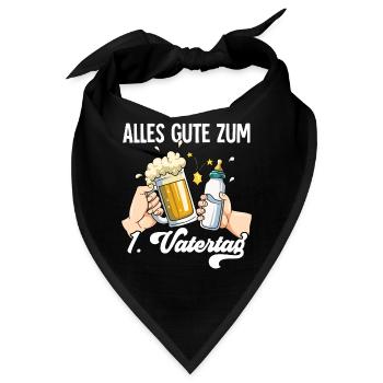 Erster Vatertag - Bandana - Schwarz - Vorne