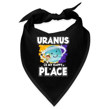 Uranus Planet Geschenk - Bandana - Schwarz - Vorne