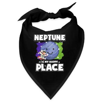 Neptun Planet Geschenk - Bandana - Schwarz - Vorne