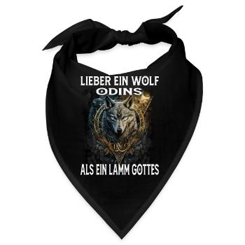 Lieber ein Wolf odins als ein Lamm Gottes - Bandana - Schwarz - Vorne
