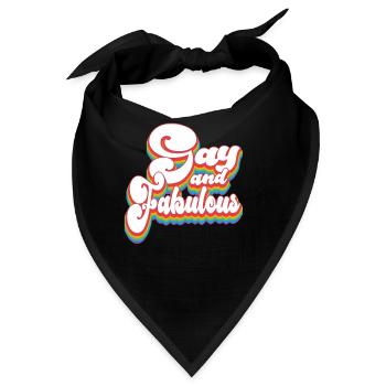 Pride Month LGBTQ - Homosexuell und fabelhaft - Bandana - Schwarz - Vorne