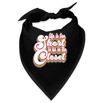 Das Leben ist zu kurz - Pride Month LGBTQ - Bandana - Schwarz - Vorne