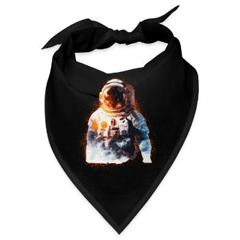 Spaceman Astronaut Galaxy Astronomy Sci Fi Fan - Bandana - Schwarz - Vorne