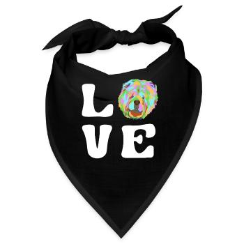 Chow Chow Hund - Bandana - Schwarz - Vorne