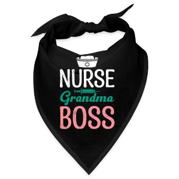 Krankenschwester Oma Chefin Muttertag Granny Boss - Bandana - Schwarz - Vorne