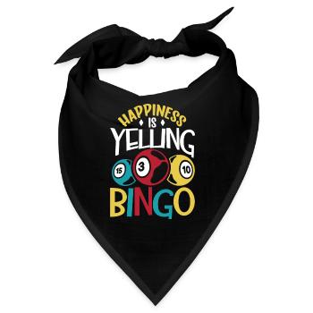 Bingo Card Game Grandma Bingo Player Bingo Cards - Bandana - Schwarz - Vorne