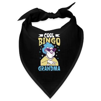 Bingo Card Game Grandma Bingo Player Bingo Cards - Bandana - Schwarz - Vorne