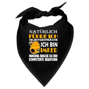 Imker Honig Imkerei - Imker Geschenk - Bandana - Schwarz - Vorne