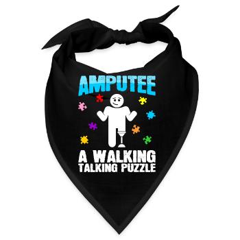 Amputierter Gehender Sprechender - Bandana - Schwarz - Vorne