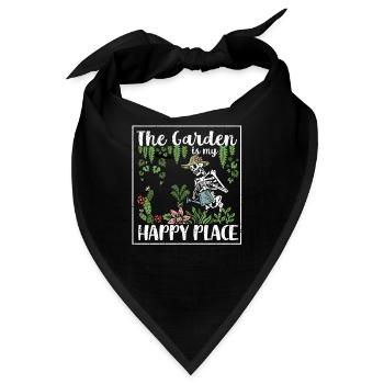 Der Garten ist mein glücklicher Ort Lustige Garten - Bandana - Schwarz - Vorne