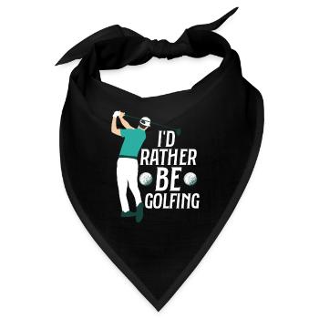 I'd Rather Be Golfing Par Tee Golfing - Bandana - Schwarz - Vorne