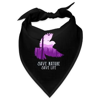 Save Nature Naturschutz Artenschutz Rette die Erde - Bandana - Schwarz - Vorne