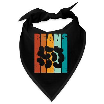 Kidney Bohnen - Bandana - Schwarz - Vorne