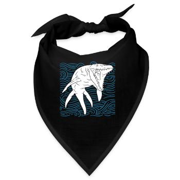 Mosasaurus Dinosaur - Bandana - Schwarz - Vorne