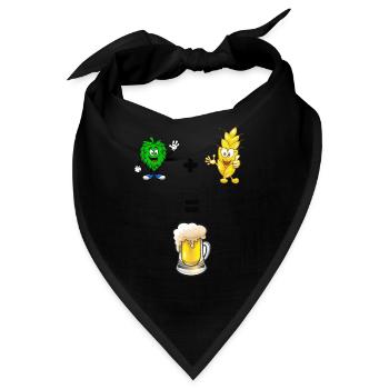 Gerste und Hopfen Bier - Bandana - Schwarz - Vorne
