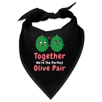 Valentinstag Olive Paare Dating Romantik - Bandana - Schwarz - Vorne