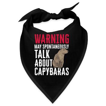 Capybara Nagetier - Bandana - Schwarz - Vorne