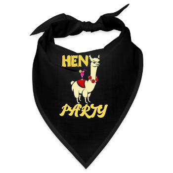 Hen Party Junggesellinnenabschied Lustig - Bandana - Schwarz - Vorne