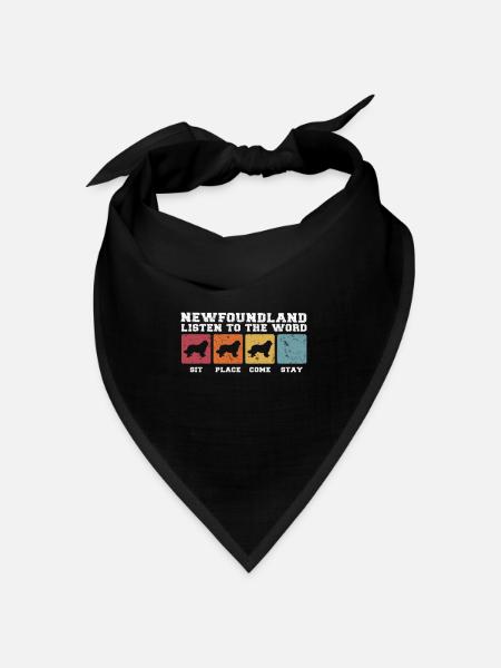 Les Terre-Neuviens écoutent le mot - Bandana - noir - Devant