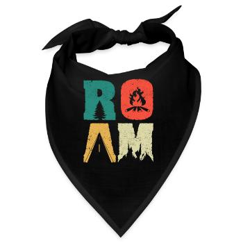Roam Geocaching Natur erforschen Camping Vintage - Bandana - Schwarz - Vorne
