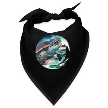 Rettet die Schildkröten Umweltschutz Ozean - Bandana - Schwarz - Vorne