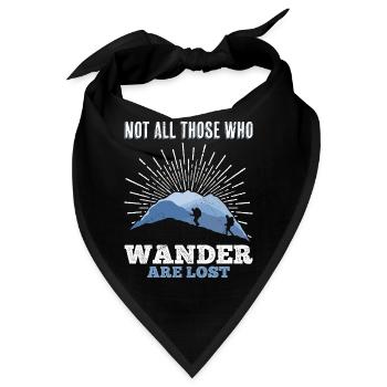 Wanderer Nicht alle die wandern verlaufen sich - Bandana - Schwarz - Vorne