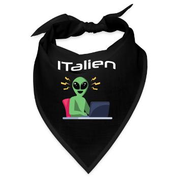 ITalien Alien Informatiker Hacker Coder - Bandana - Schwarz - Vorne