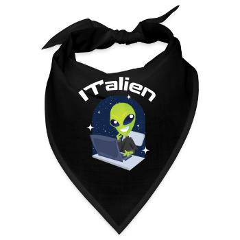 ITalien Alien Informatiker Hacker Coder - Bandana - Schwarz - Vorne