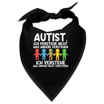 Autismus Autist Autisten - Bandana - Schwarz - Vorne
