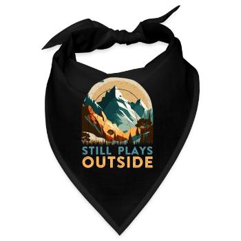 Naturburschen Still plays outside Bergsteiger - Bandana - Schwarz - Vorne